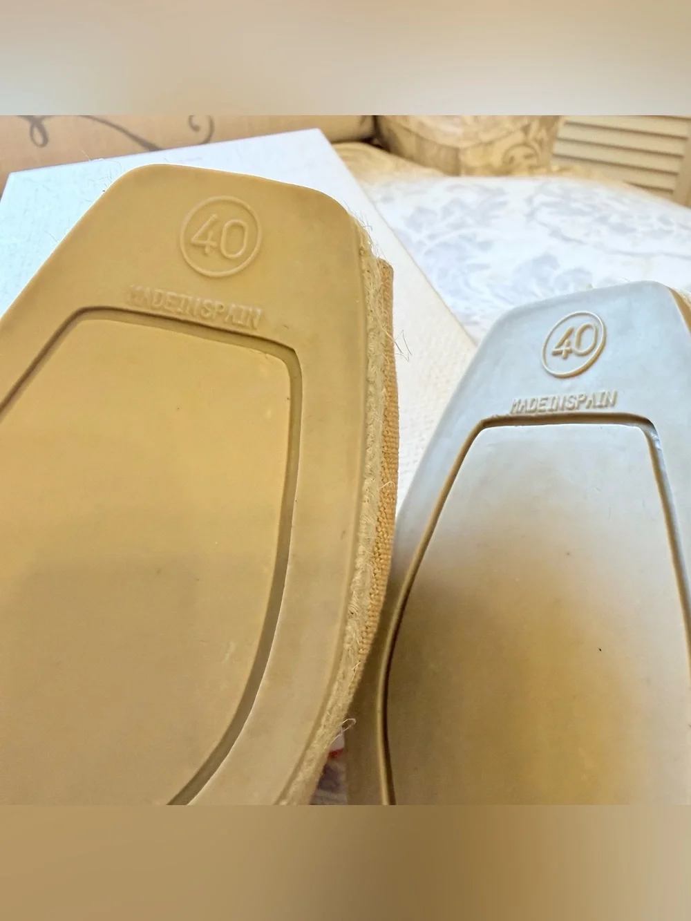Castañer Dosalia Canvas Espadrille Wedge Sandals Beige Linen EU 40 / US 9 EUC